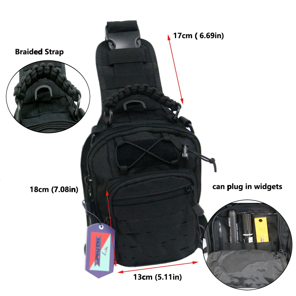 Сумка-слинг WJTWZY Molle для охоты сумка через плечо