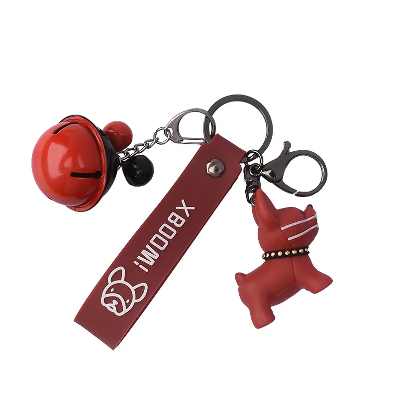 

Cartoon Method Fighting Dog Keychain Cute Doll Creative Custom Couple Ins Bag Pendant Car Leather KeyRing pendant key chains