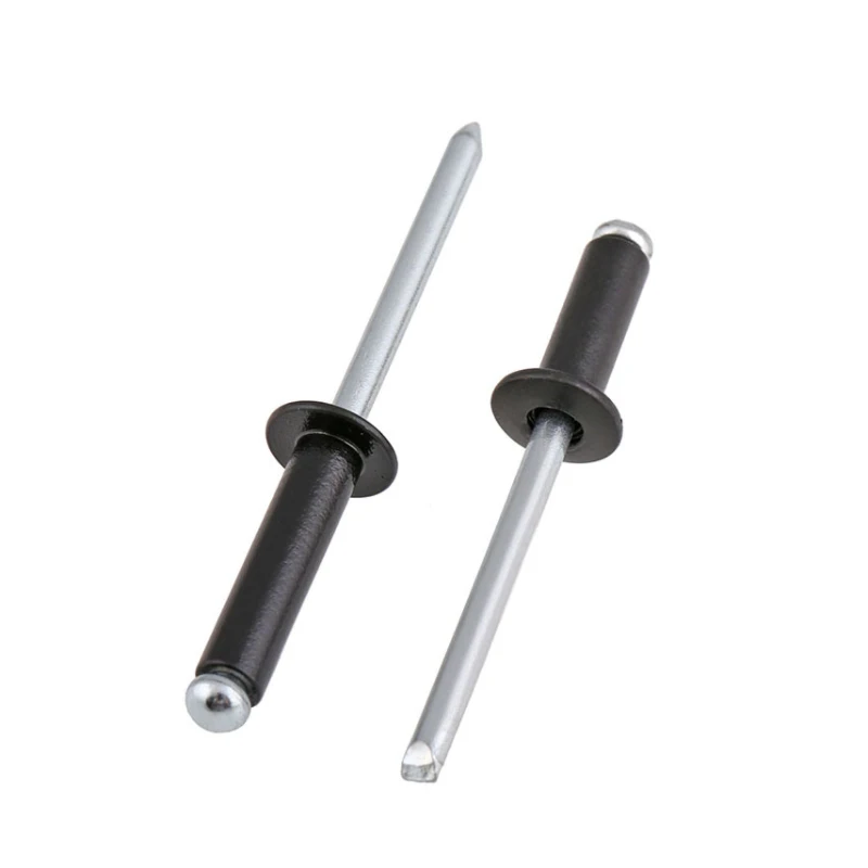 Черная Алюминиевая открытая Торцевая круглая головка поп-штора фотогвоздь для