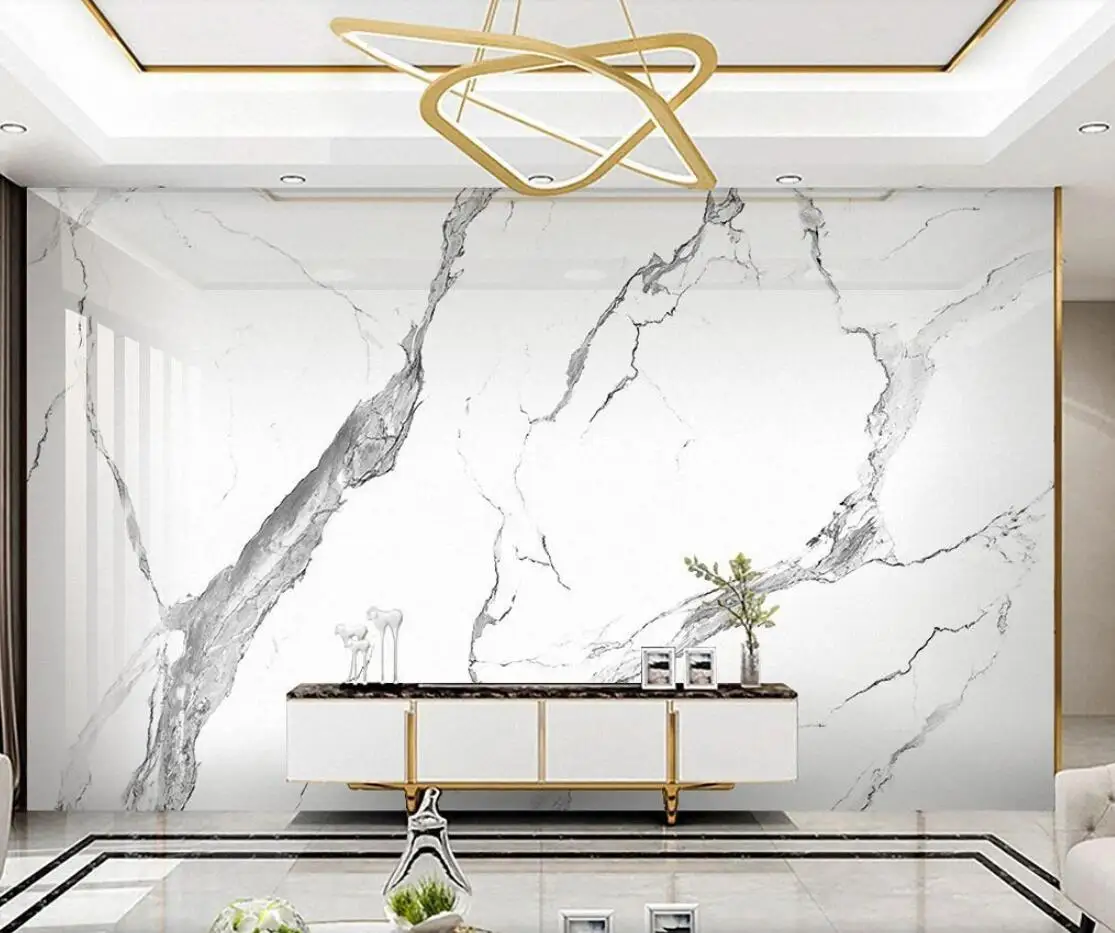 Серо Белая Мраморная настенная бумага s для гостиной тканевая фото фрески