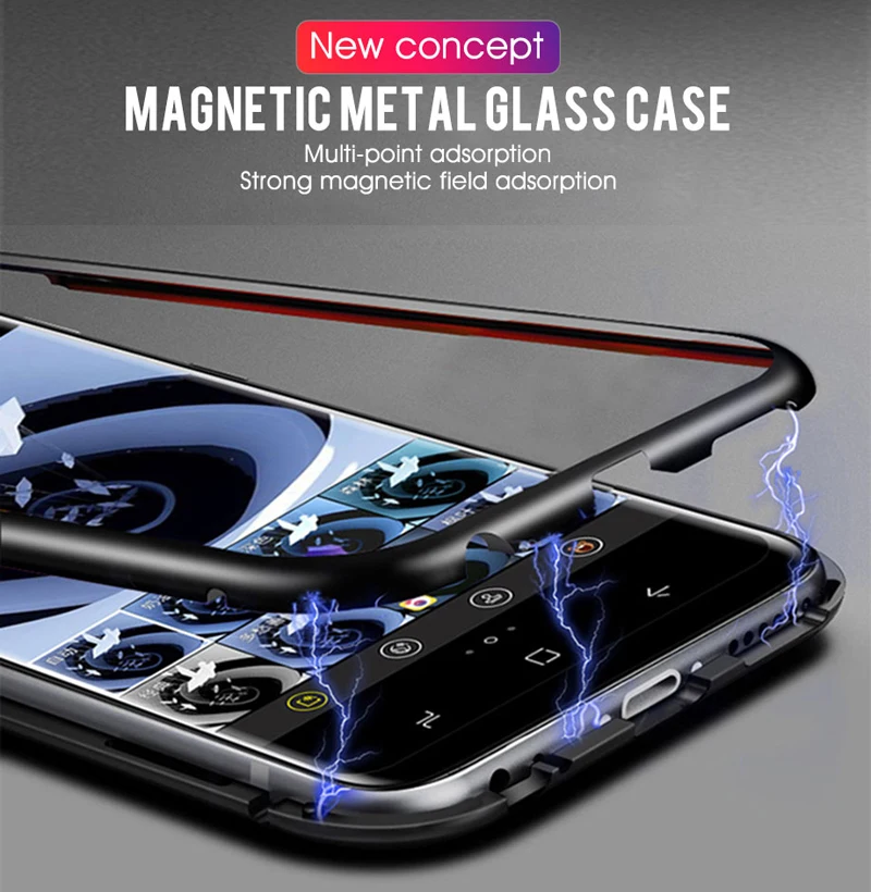 Металлический магнитный чехол для samsung Galaxy S8 S9 S10 плюс 5G S10E S7 Edge Note 10 8 9 A70 A50 A30 A20 A10 J4
