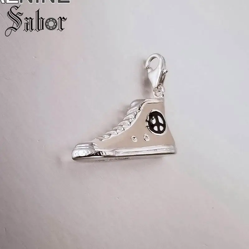 Модные посеребренные белые туфли подвески сделай сам подходят для браслетов и