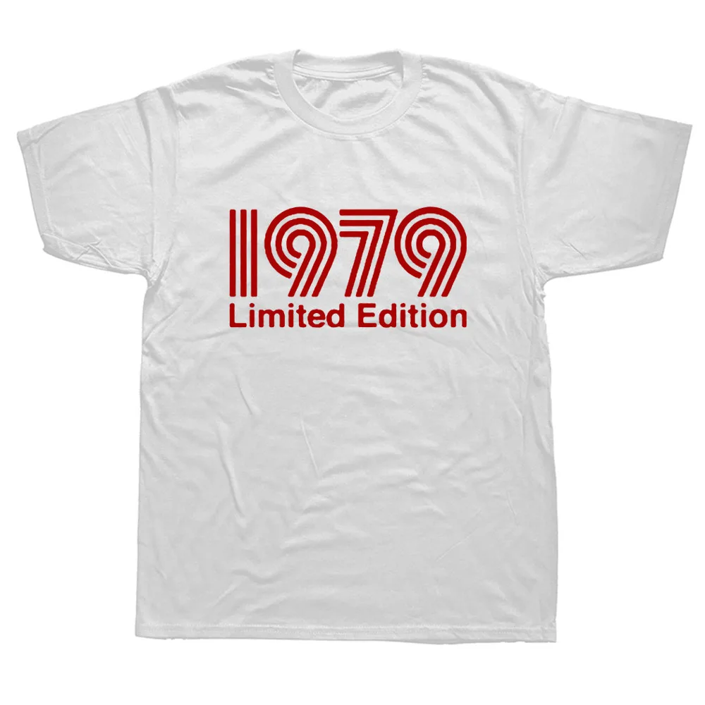 Новинка 1979 крутая футболка ограниченной серии Red Text Мужская модная с коротким