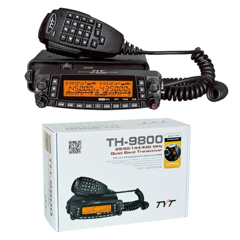 

TYT TH-9800 Plus Mobile Radio Quad Band 29/50/144/430MHz 50W Transceiver TH9800 Walkie Talkie Car Truck Radio Repeater Scrambler