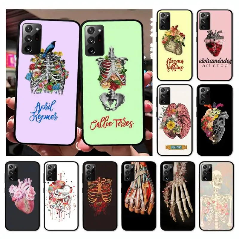 

Medical Human Organs Art Phone Case for Samsung Note 20 Ultra 10 pro lite plus 9 8 5 4 3 M 30s 11 51 31 31s 20 A7