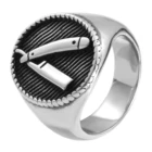 Мужское кольцо в стиле панк, из нержавеющей стали 316L, Размер 7-14