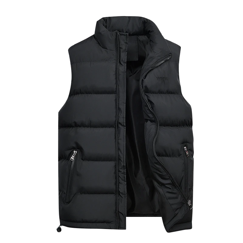 Fashion Mens Jacket Sleeveless Vest Spring Thermal Soft Vests Casual Coats Male Cotton Men's Vest Men Thicken Waistcoat 6XL