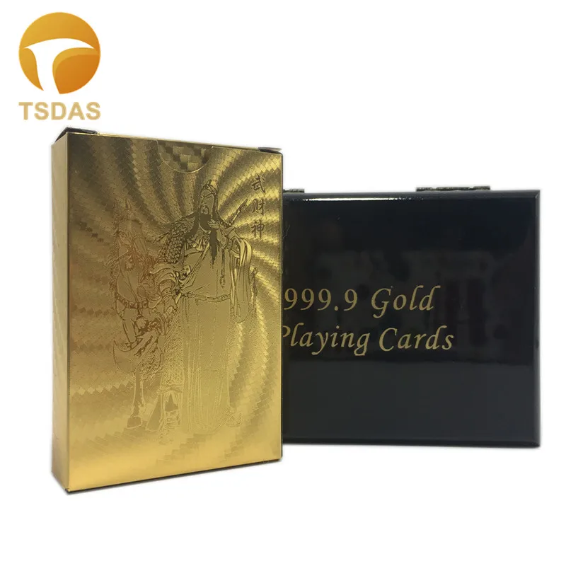 Позолоченные игральные карты по индивидуальному заказу золотые для покера