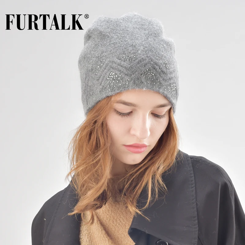 FURTALK/осенне зимняя шерстяная Круглая Шапочка шапка для женщин шапки из