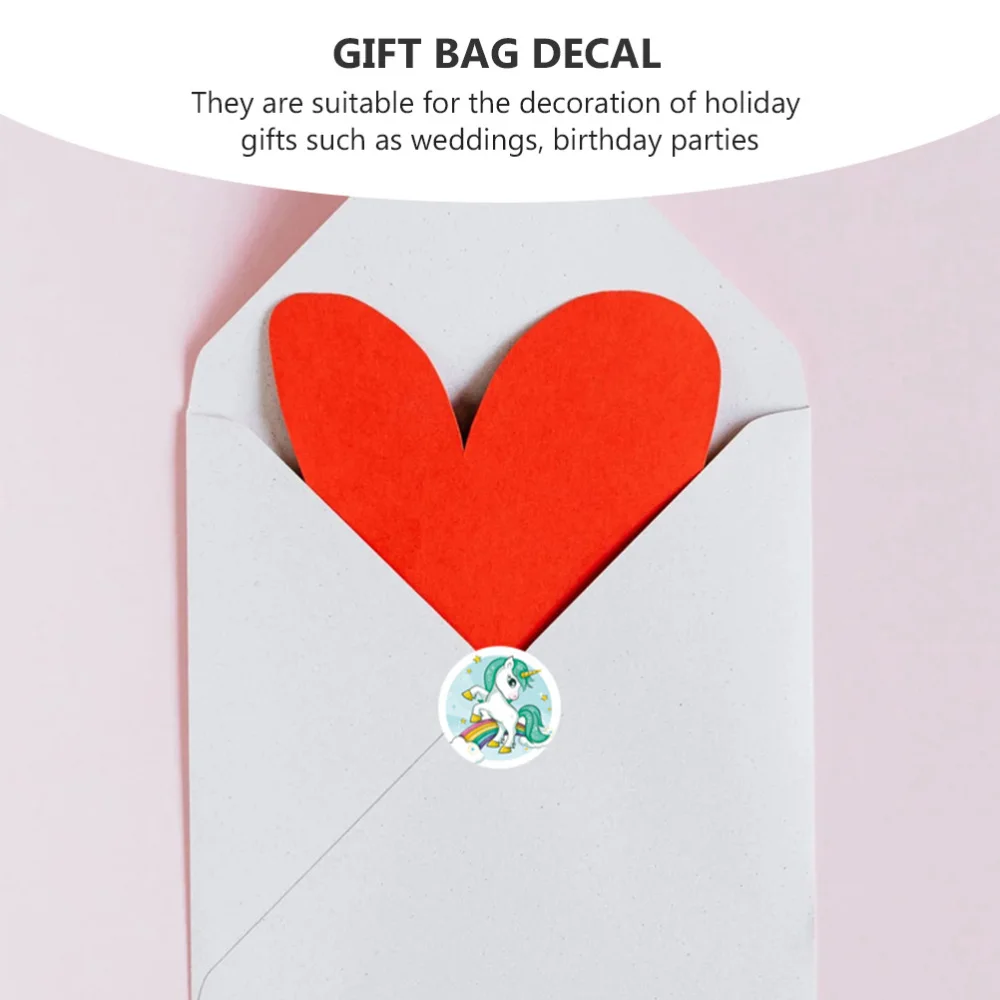 

6 Rolls Round Sealing Stickers Pattern Gift Stickers (Assorted Color)
