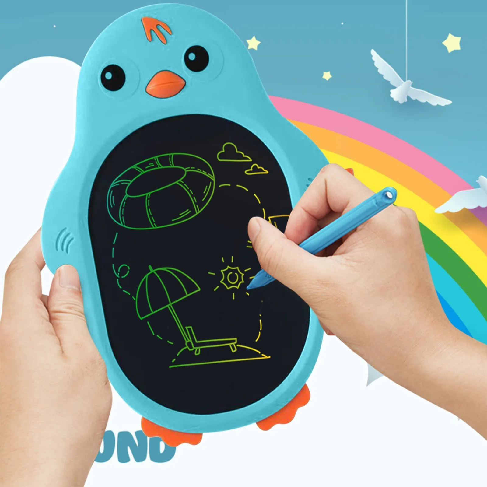 

Colorful LCD Writing Tablet For Kids Large Screen Doodle Board Erasable Reusable Writing Pad Drawing Tablet Educational Toy Gift