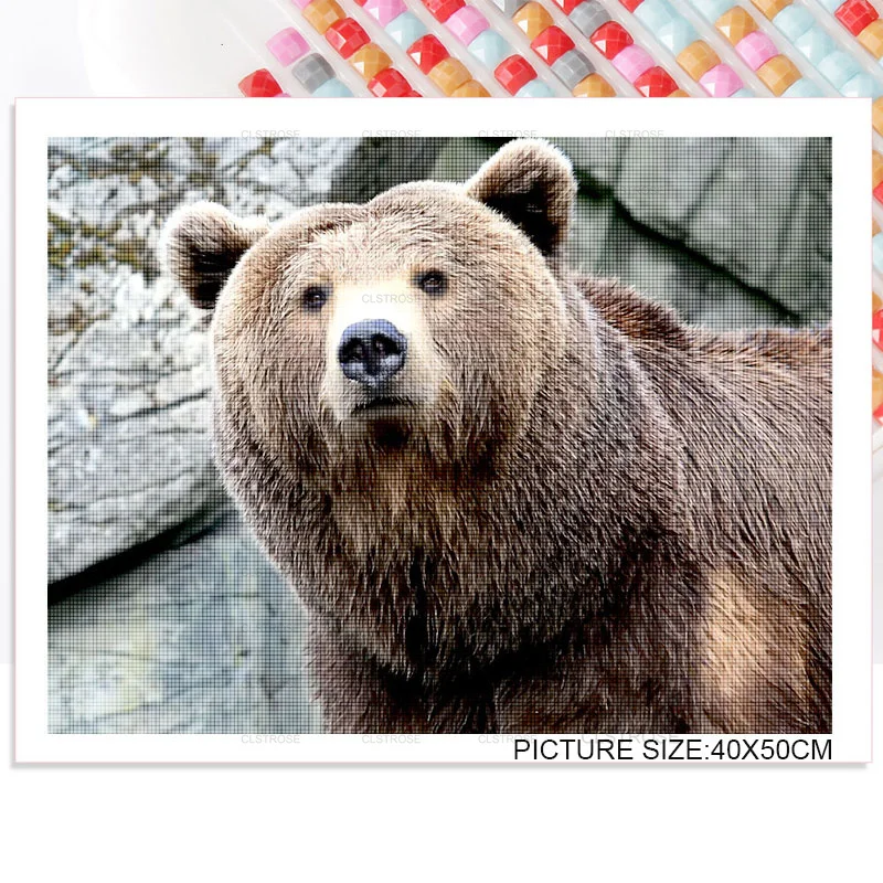 

Southeast Asian Style Diy Diamond Painting Acrylic Material Polar Bear Playing Scenario Map Square Round Diamond Furniture