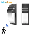 Светодиодный настенный светильник 18 Вт, водонепроницаемый светильник для крыльца, современный светодиодный настенный светильник с радаром, датчиком движения, для внутреннего двора, сада, наружного освещения 10 Вт, 90  260 В переменного тока