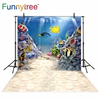 funnytree photography backdrop summer under the sea party tropical fish coral baby photo background studio photocall photophone