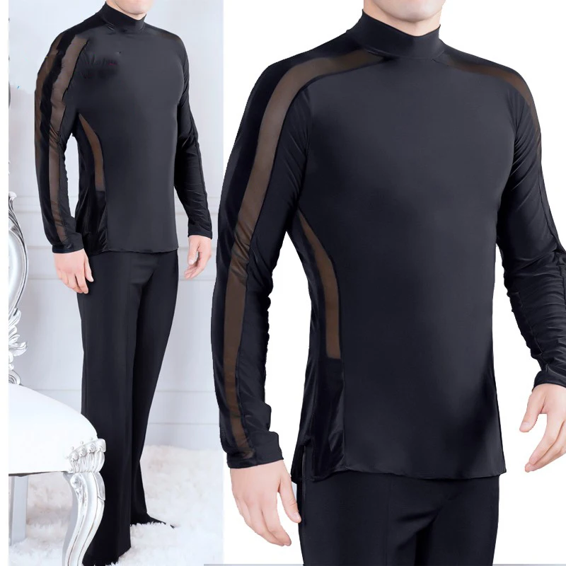 Новинка топы для латиноамериканских танцев с длинным рукавом Зимний костюм