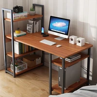 reversible large computer desk with storage shelves office desk study table writing desk workstation bookshelf