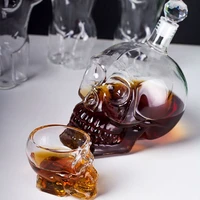 halloween crystal skull head bottle whiskey vodka wine decanter bottle whisky glass beer glass spirits cup water glass bar home