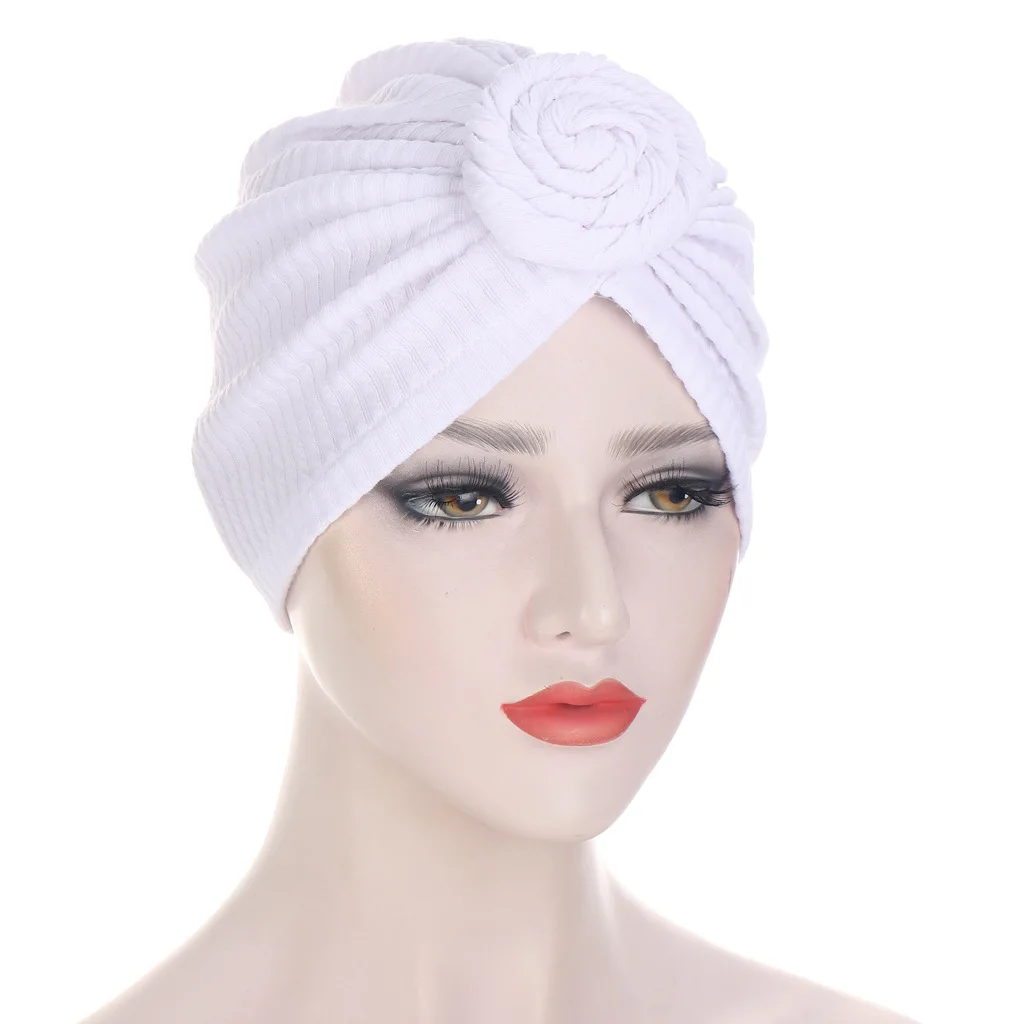 

Solid color fashion striped snail hat European and American fashion forehead circle hat
