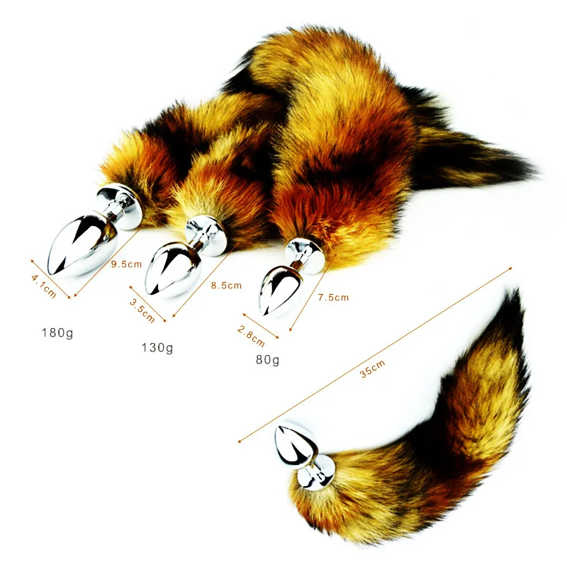 Wetips Анальная пробка с лисьим хвостом пара геев БДСМ игрушка косплей анальный