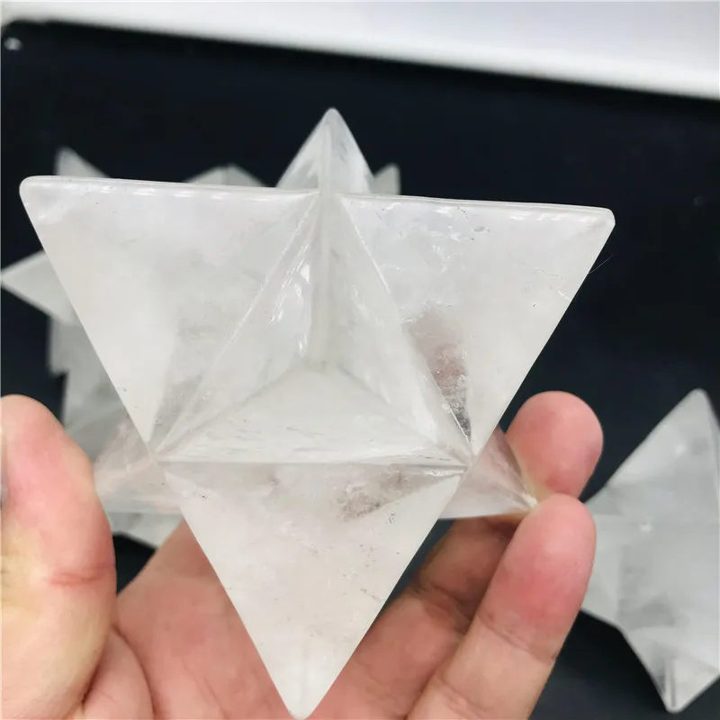 

6cm natural clear crystal Merkabah Pendulum Crystal Stones Merkaba Stars Pendant Jewelry Necklace Healing Energy Minerals