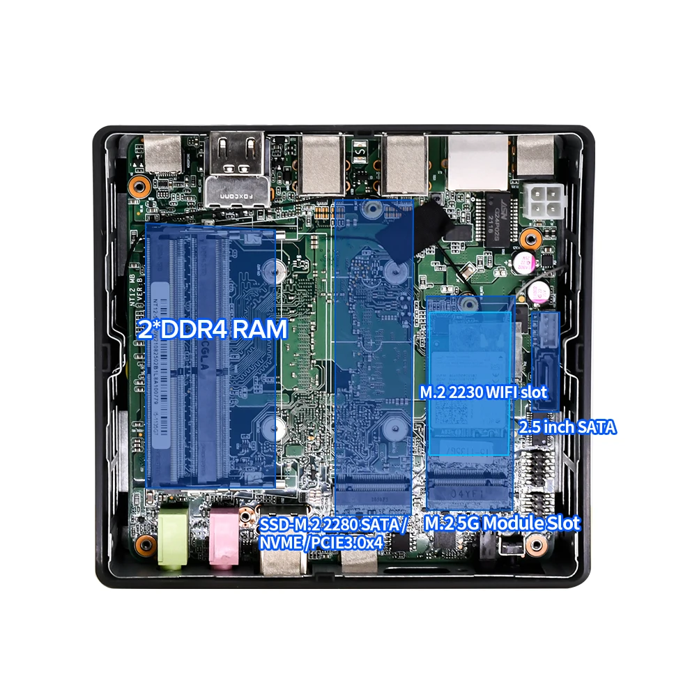 Мини-ПК Topton NUC i7 1165G7 i5 1135G7 i3 Thunderbolt4 Windows 11/10 2DDR4 NVMe SSD игровой мини-компьютер 2 * HDMI DP 8K