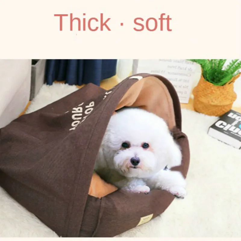 

Dog Kennel winter warm small dog Teddy cat bed all seasons removable and washerable doghouse pet supplies