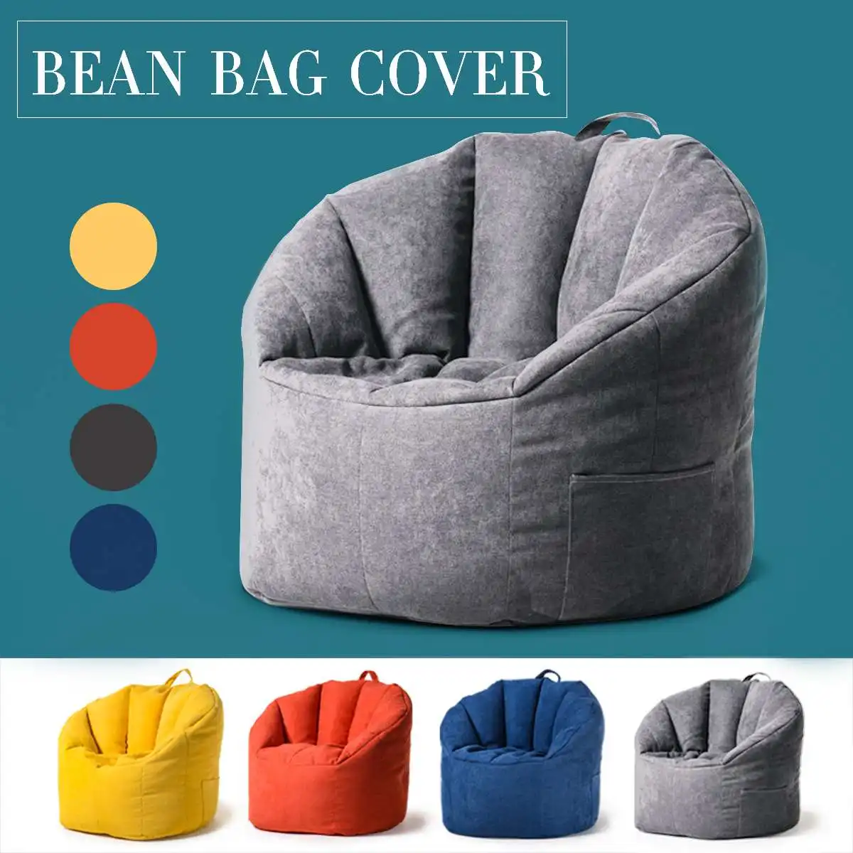 

Large Lazy Bean Bag Sofas Cover Seat Multiple Colors Tatami Puff Relax Lounge Furniture Living Room Chair Comfort Covers