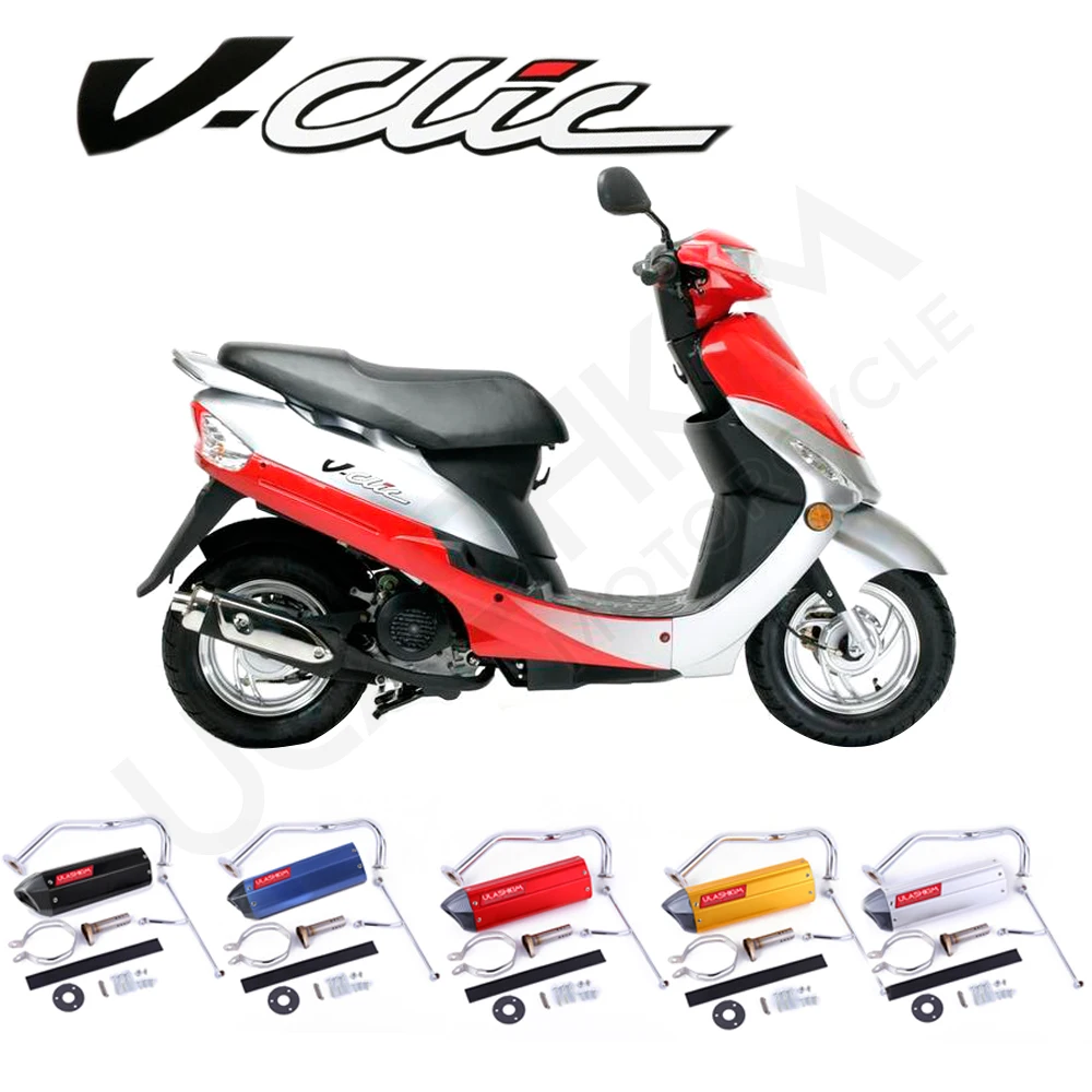 

V-clic 50cc Motorcycle Exhaust Muffler Slip On For v-clic V Clic De Peugeot 50 Cc Exhaust Muffler