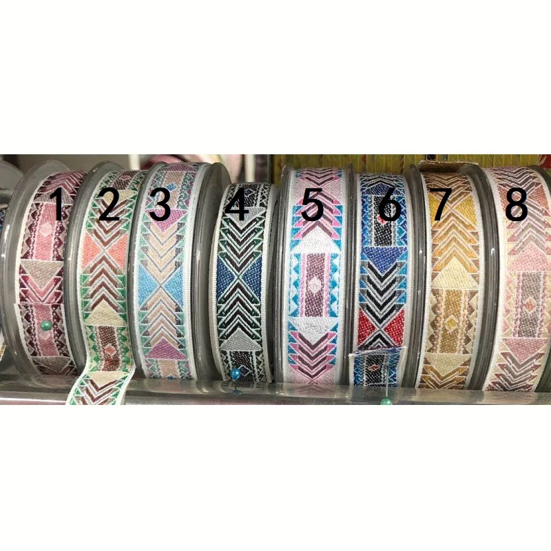 45 ярдов/Лот ширина около 2 см плетеная жаккардовая лента геометрические