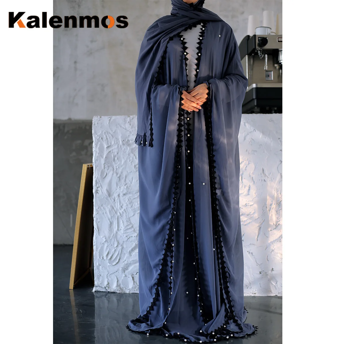 

Chiffon Abayas for Women Muslim Abaya Long Robe Big Swing Lace Dubai Arabian Hijab Dresses Jilbab Ramadan Arab Islamic Clothing