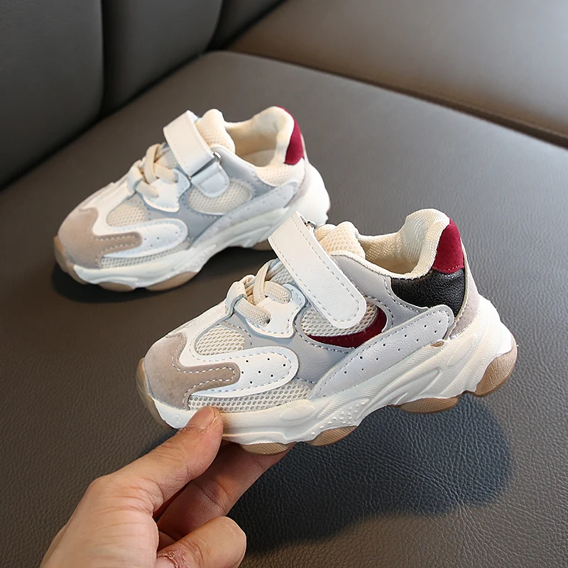 Fashion Children Casual Sneakers Baby Boys Shoes for Girls Mesh Breathable Anti-Slip Letters Toddler Soft Soled shoe | Детская одежда и