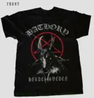 Черная металлическая футболка Bathory с Venom Mayhem, черная футболка размеров от S до 7Xl, Повседневная футболка с коротким рукавом