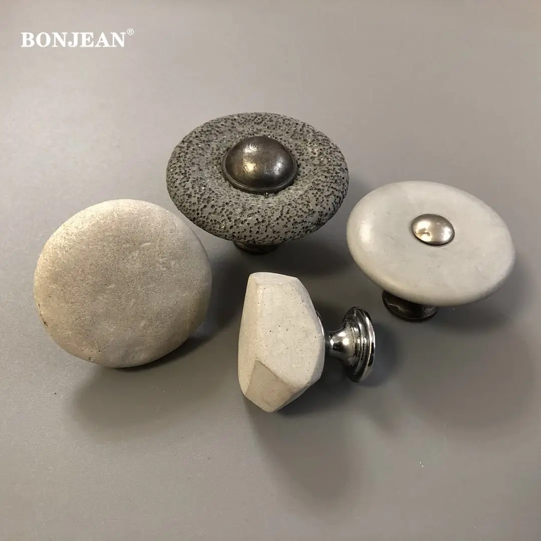 

B30 Bonjean Furniture Handles Knobs Cement Art Drawer Pulls Kitchen Cabinet Door Wardrobe Locker Cupboard Handle Hardware