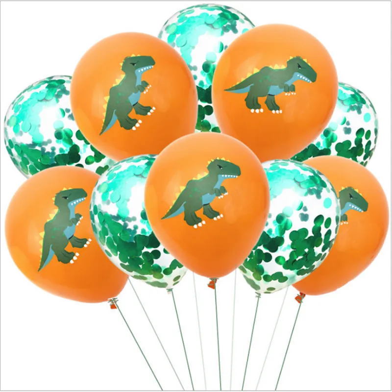 Горячая Распродажа 12 дюймовый воздушный шар с пайетками динозавра тематика леса