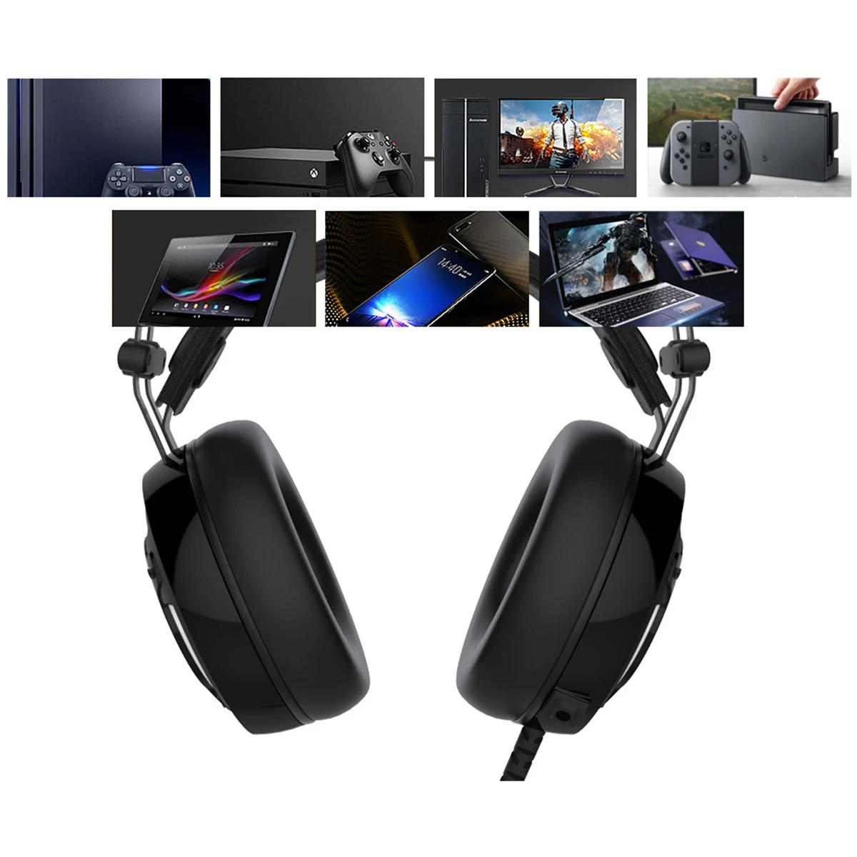 Проводные Игровые наушники SOONHUA 3 5 мм USB Накладные с микрофоном подсветильник ка