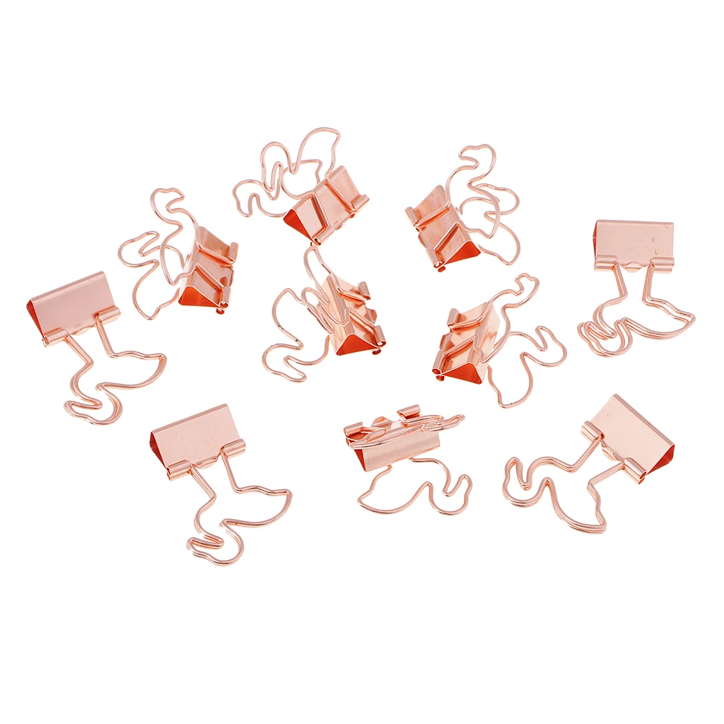 10 шт милые Фламинго металлические складывающиеся скрепки для скрепок