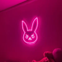 dva bunny neon sign rabbit bunny playboy neon signs wall art gifts for him decorations bar rave apartment neon lamp dva rabbit
