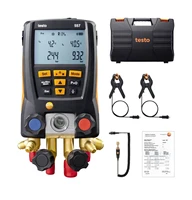 testo 557 digital refrigeration manifold kit with bluetooth and test clip 0563 1557 with box