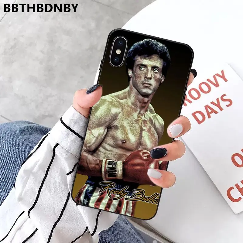 Чехол для телефона Rocky Balboa DIY печать рисунок чехол iPhone 11 pro XS MAX 8 7 6 6S Plus X 5 5S SE XR