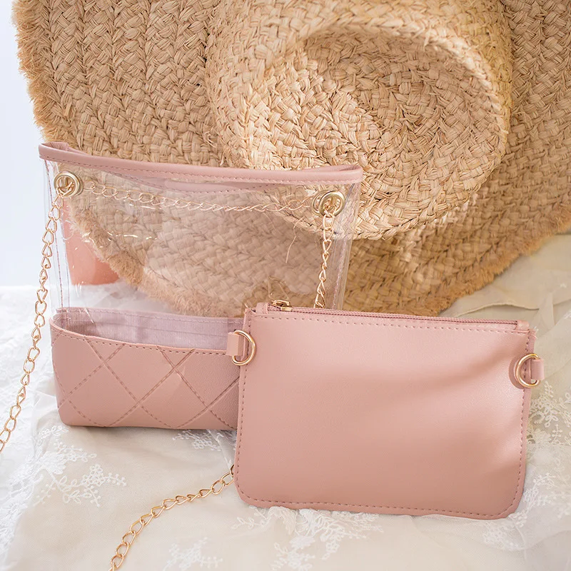 Новая Прозрачная женская сумка-мессенджер с цепочкой 2019 на плечо для мамы и