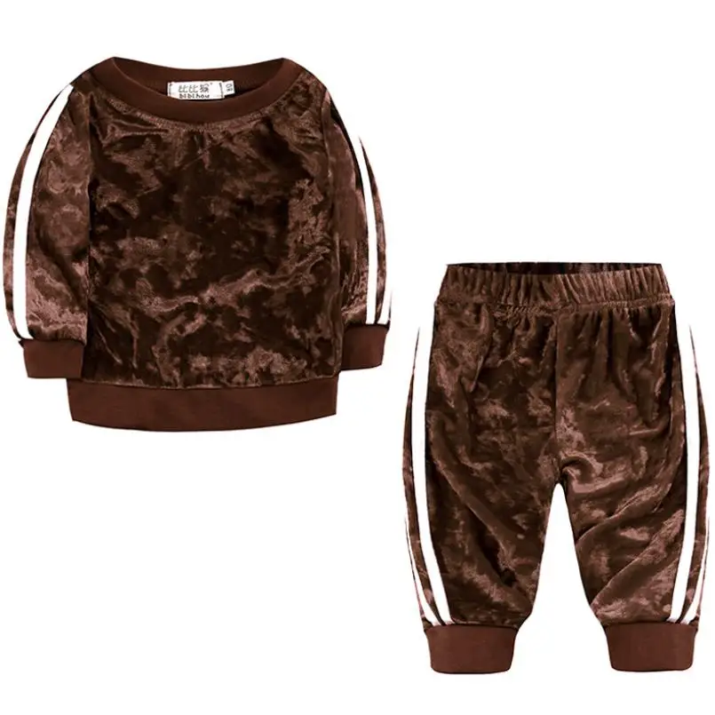 Детский костюм новый весенне-осенний Бархатный комплект Европейский и