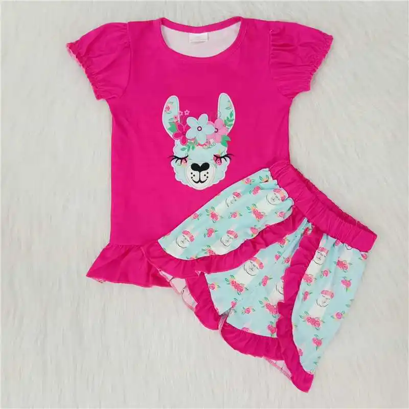 

Baby Girls Clothes Set Rabbit Embroidery Tunic Top Short Pants For Easter Day Bunny Outfits