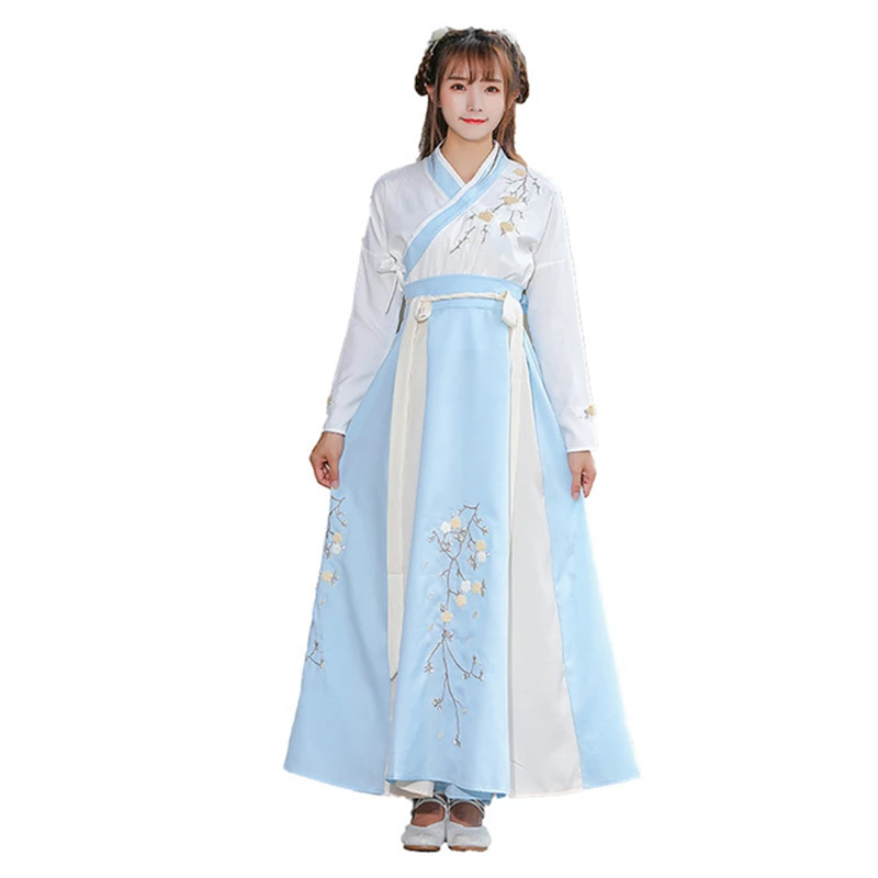 Китайский стиль Hanfu Женский костюм сливы платье феи юбка свежая и элегантная Huaqing