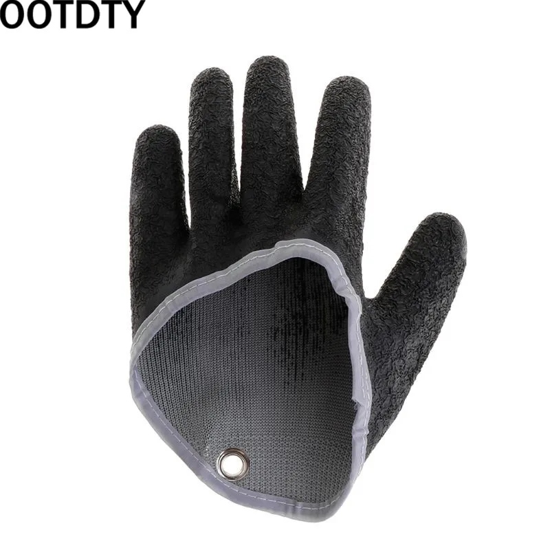 Профессиональные перчатки для рыбалки, Нескользящие латексные перчатки с магнитным захватом, противоскользящие защитные перчатки для рыбалки на открытом воздухе - Цвет: Left without buckle
