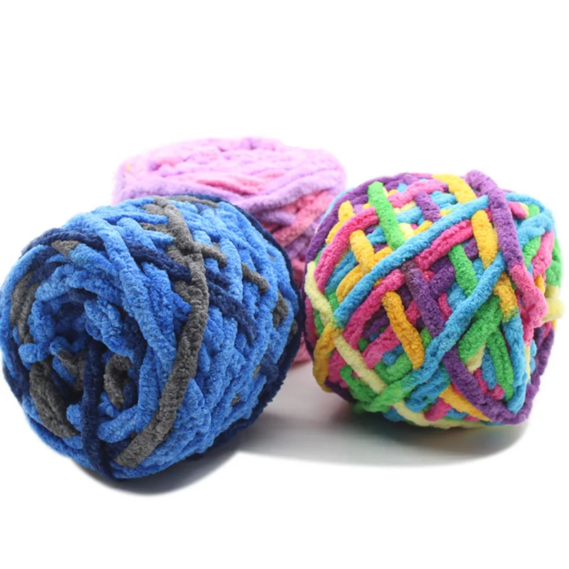 Новинка разноцветная пряжа шарф ручной работы вязаная маленькая ледяная линия