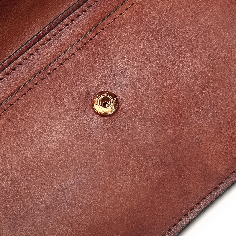 Мужской Длинный кошелек из натуральной кожи растительного дубления кожаный