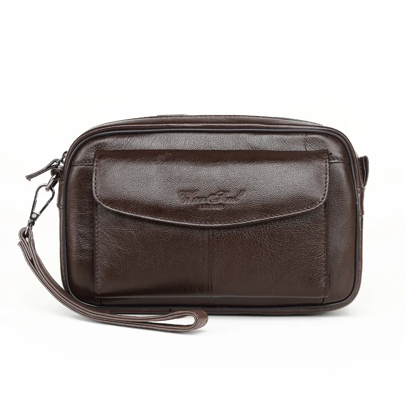 

Fashion New Casual Handbag Leather Men's Handbag Zero Wallet Men's Key Bag Handbag Flap Day Clutches Tote Bag
