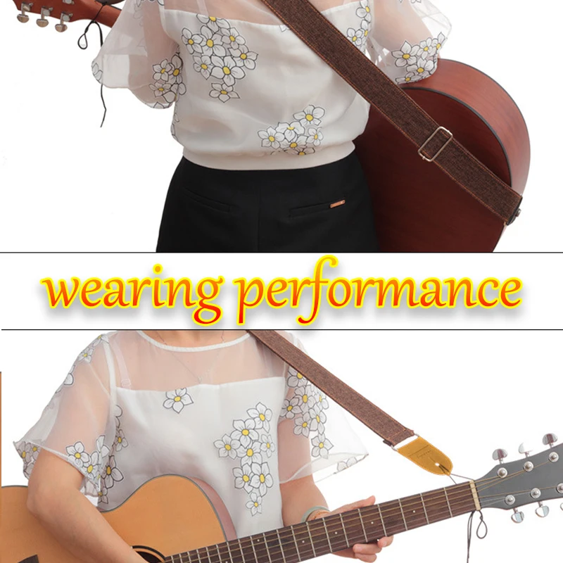 einstellbar baumwolle gitarre schwanz nagel strap volks holz gitarre elektrische gitarre schräge quer schulter gurt instrument zubehör free