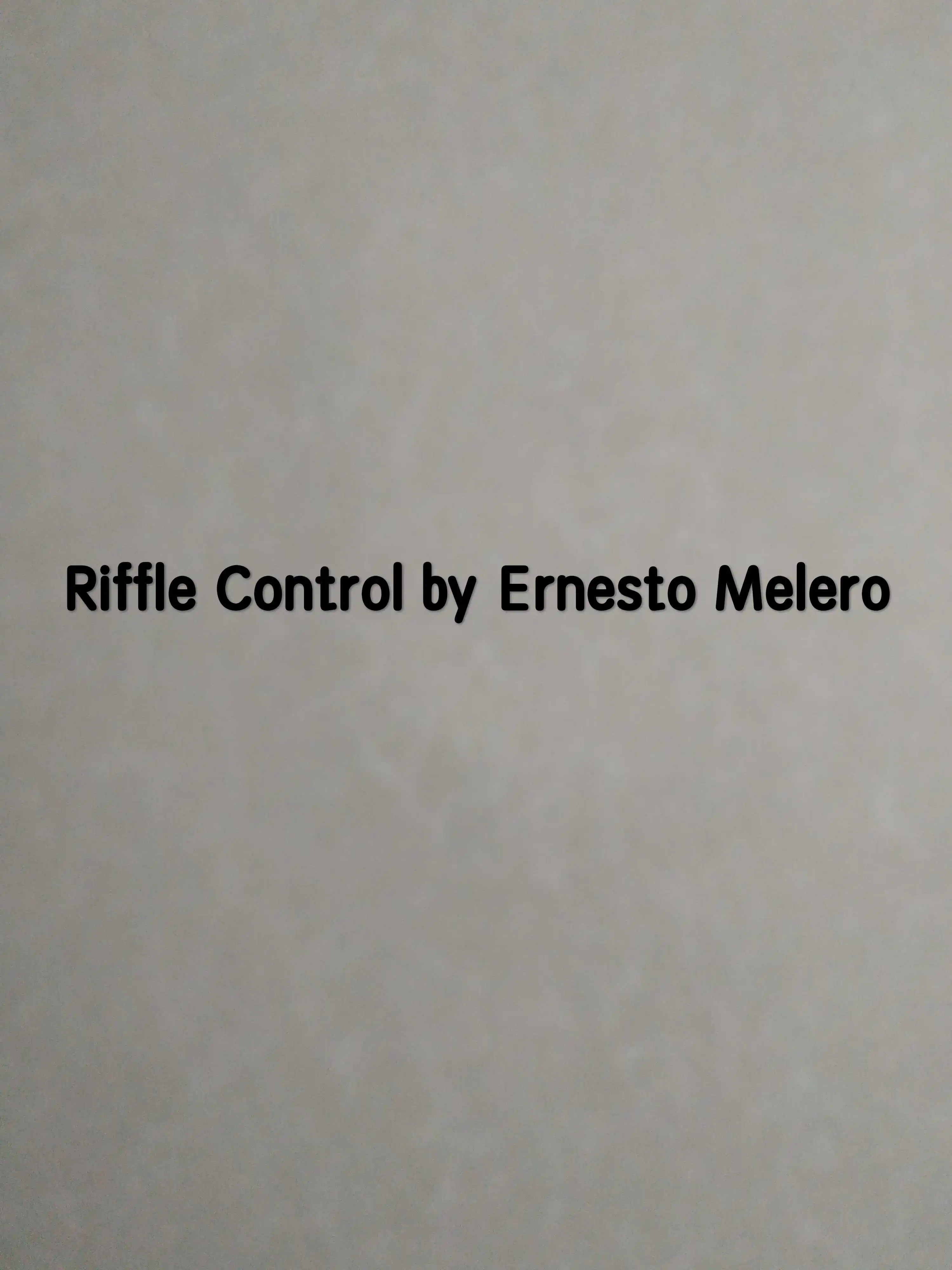 

2020 Riffle Control By Ernesto Melero , Magic tricks
