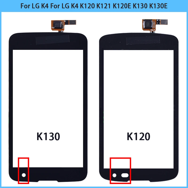 Сенсорный экран для LG K4 K120 K121 K120E K130 K130E 10 шт. сенсорная панель дигитайзер переднее